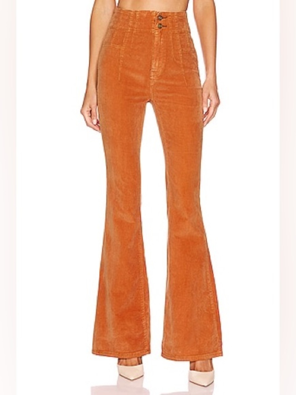 NEW Free People We The Free Jayde Cord Flare in Cognac